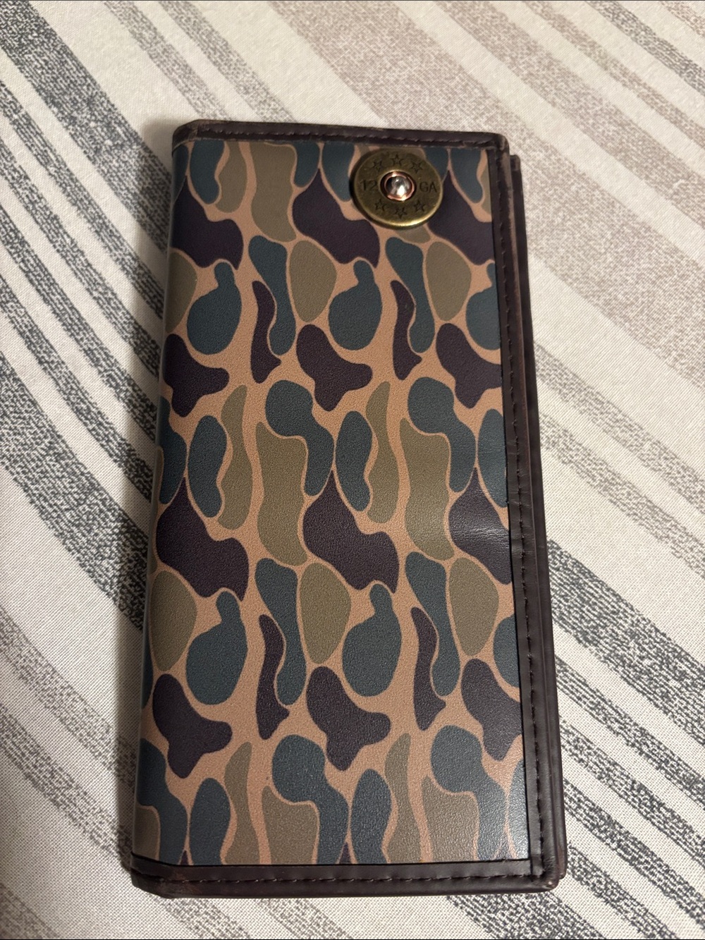 Zep-Pro leather Camouflage Wallet with Brass Snap